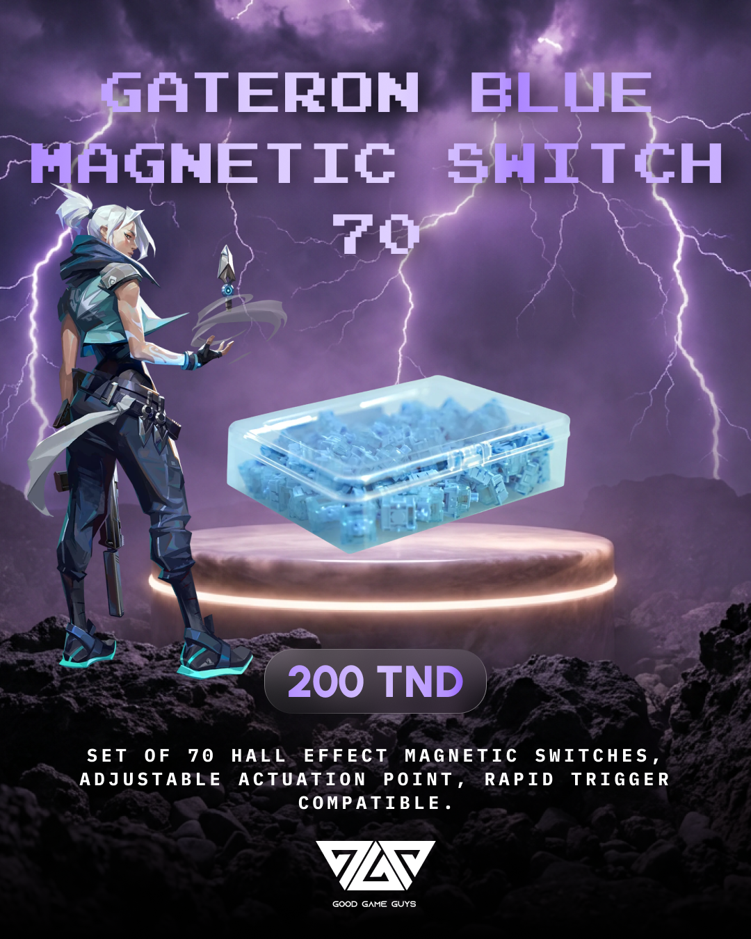 Gateron Blue Magnetic Switch 70